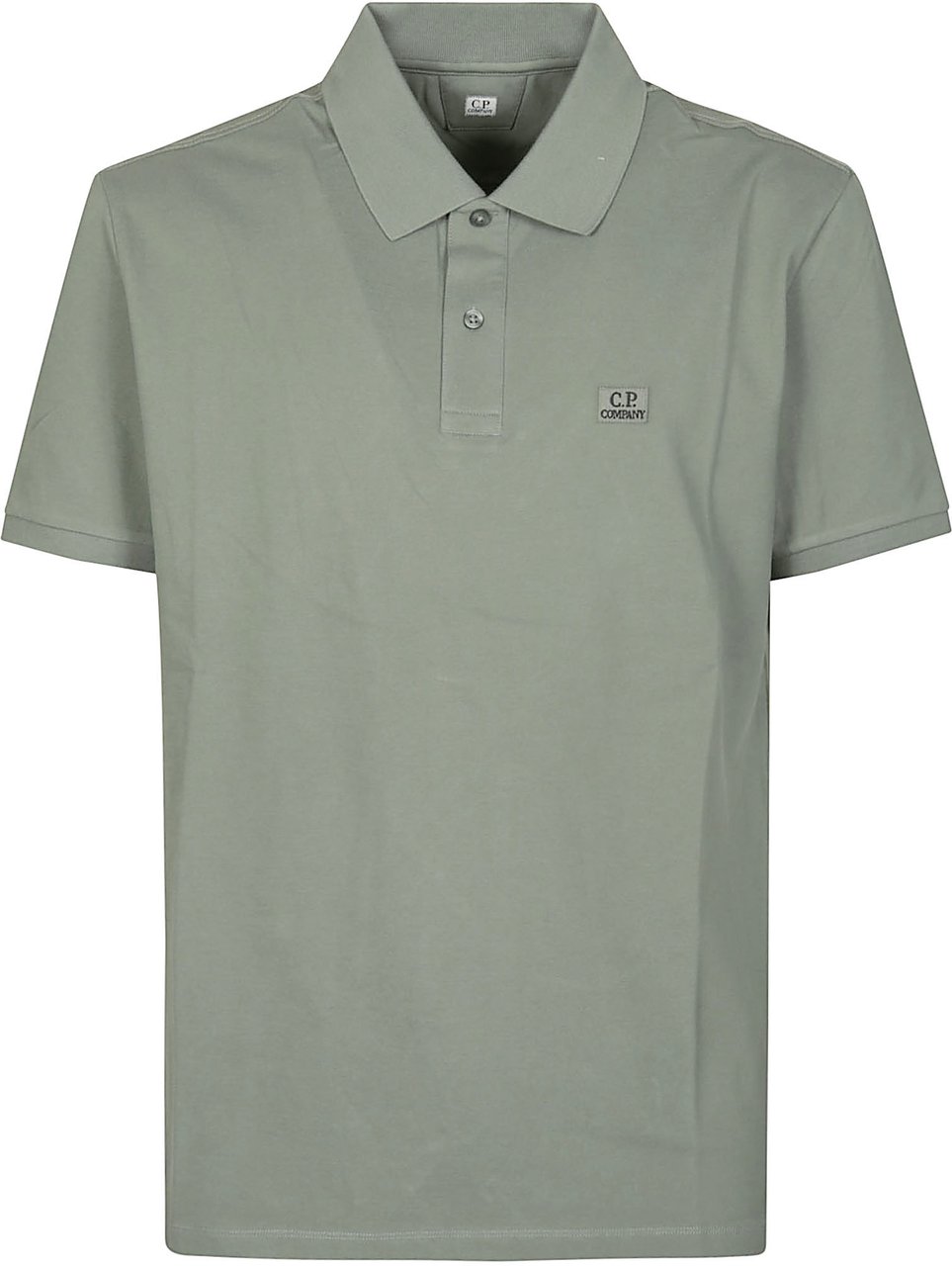 CP Company Short Sleeve Polo Shirt Green Groen