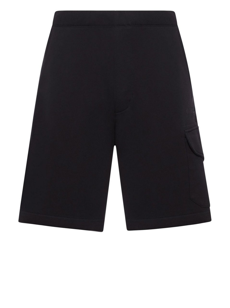CP Company Brushed Cotton Bermuda Shorts With Drawstring Waist And Logo Detail Zwart