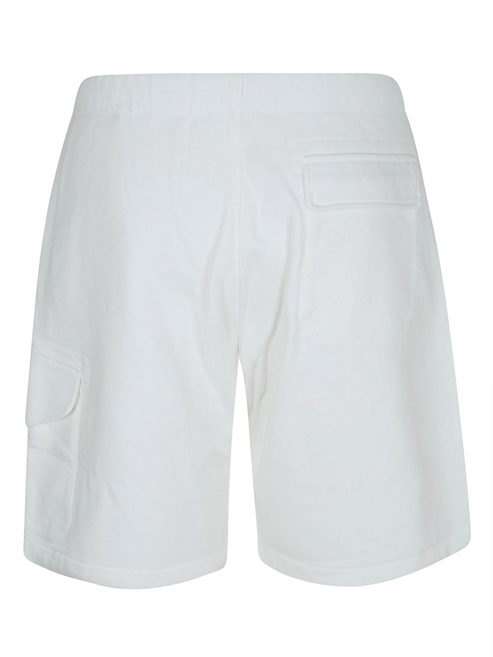 CP COMPANY DIAGONAL RAISED FLEECE CARGO SWEATSHORTS Wit