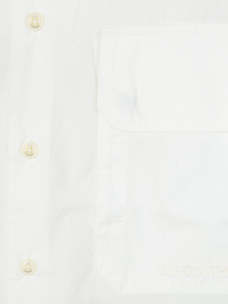 CP Company Shirts Gauze White Wit