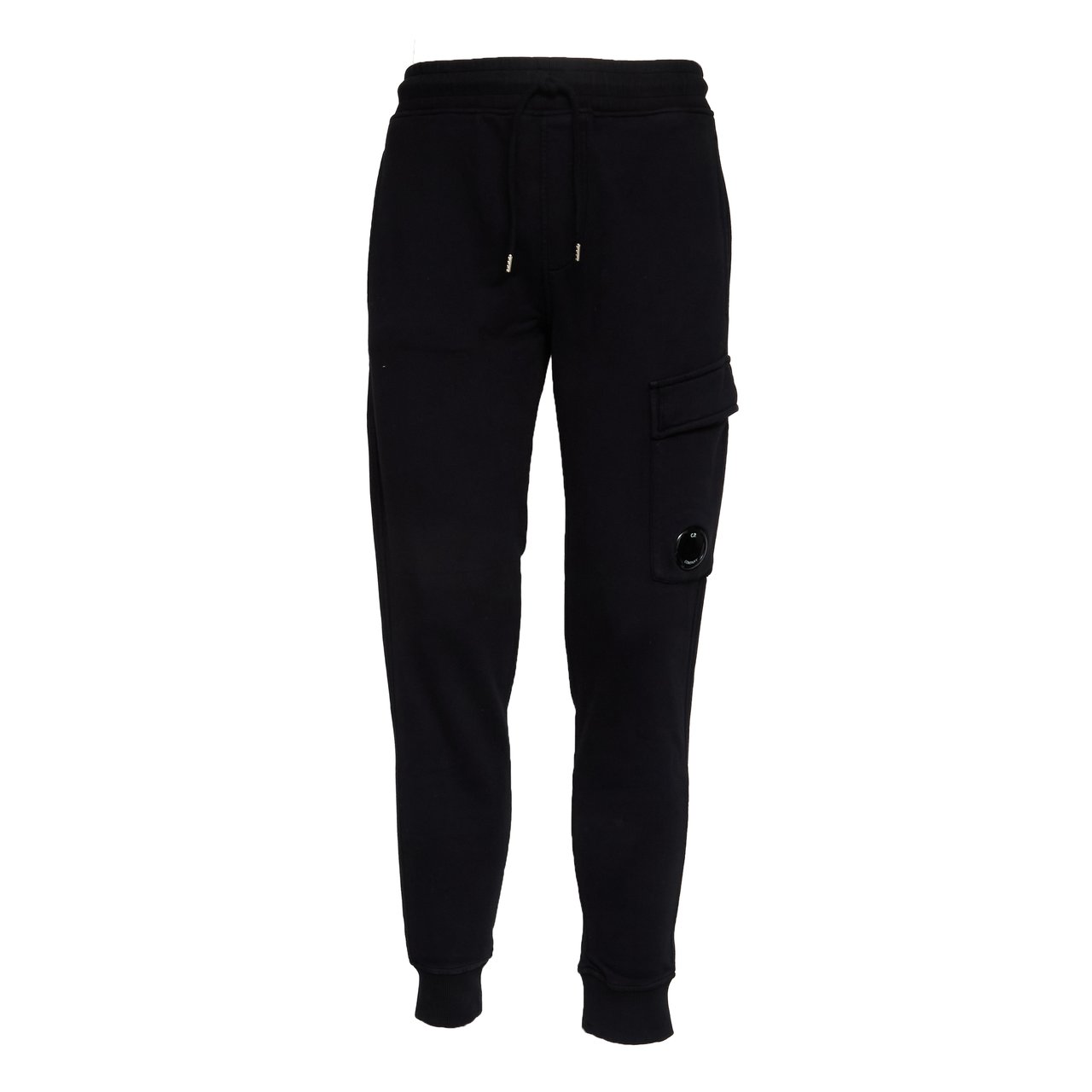 CP Company Cotton Diagonal Fleece Lens Sweatpants Zwart