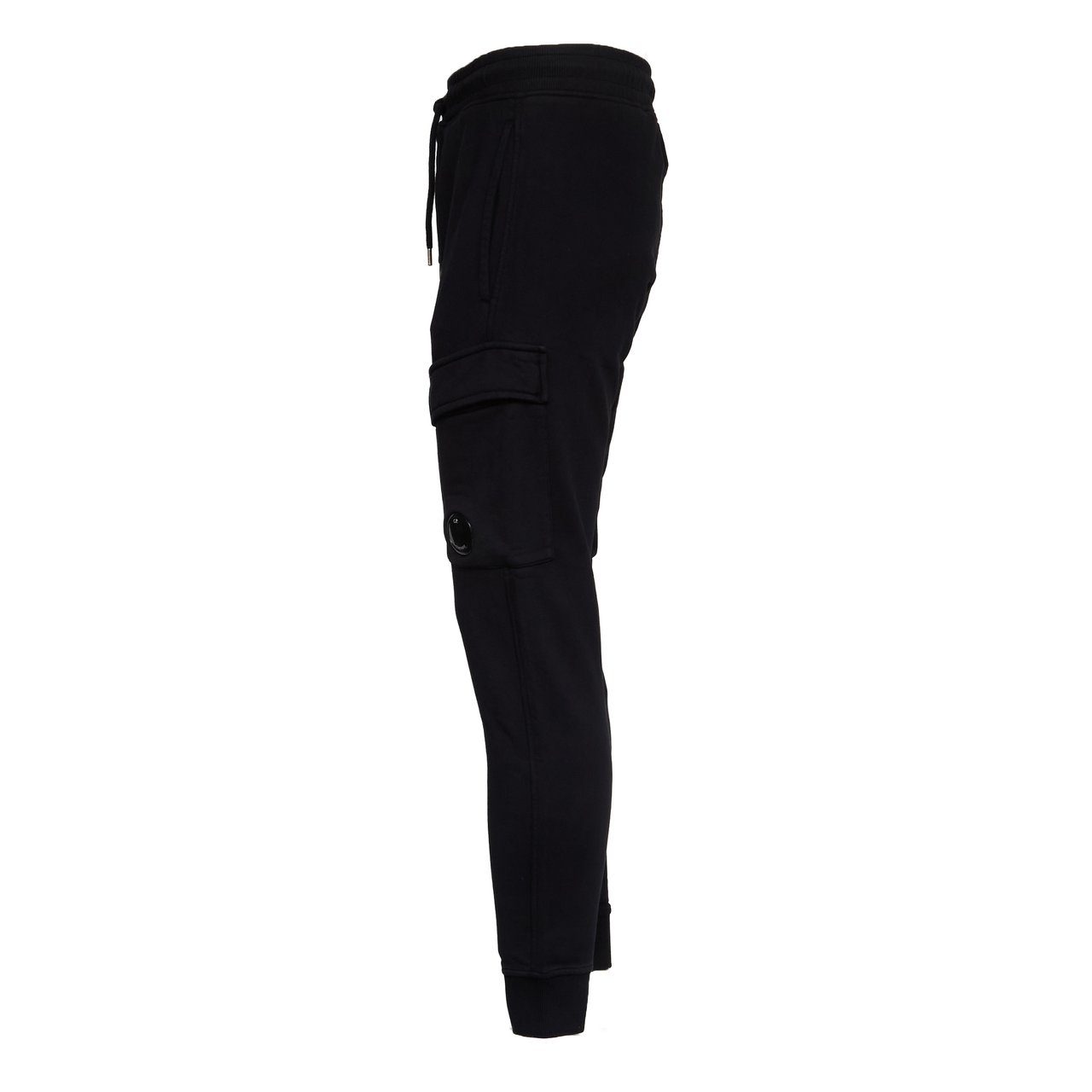 CP Company Cotton Diagonal Fleece Lens Sweatpants Zwart