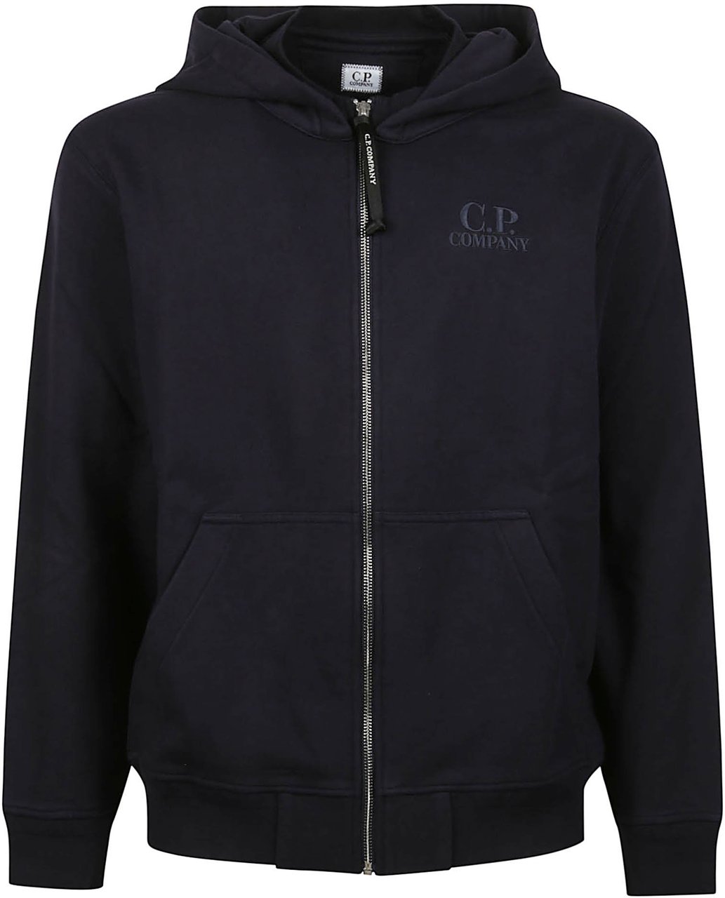 CP Company Diagonal Full Zip Sweatshirt Blue Blauw