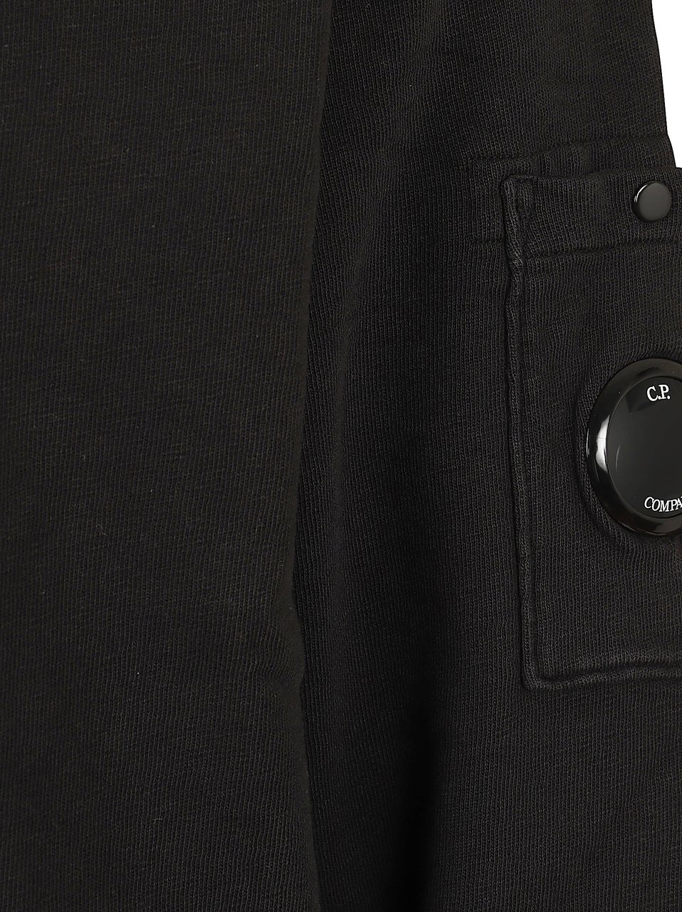 CP COMPANY SWEATSHIRTS CREW NECK IN MALFILE` FLEECE Zwart