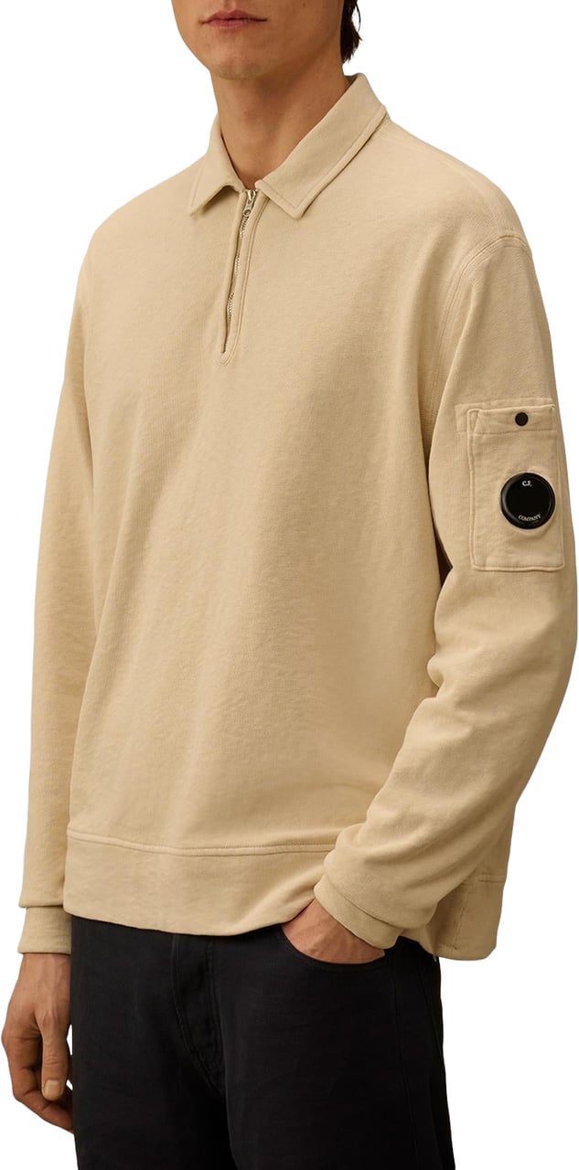 CP Company Heren Sweatshirts - Polo Collar Wit
