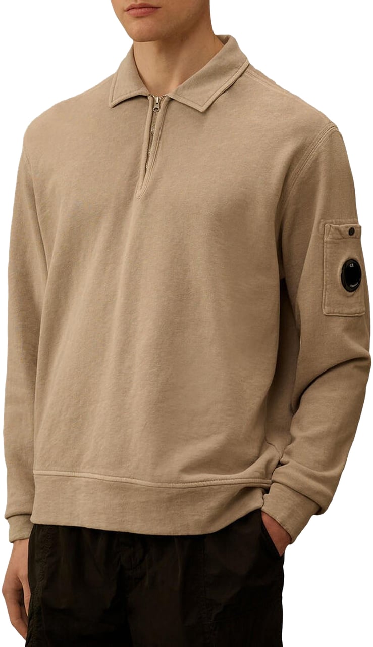 CP Company Heren Sweatshirts - Polo Collar Beige