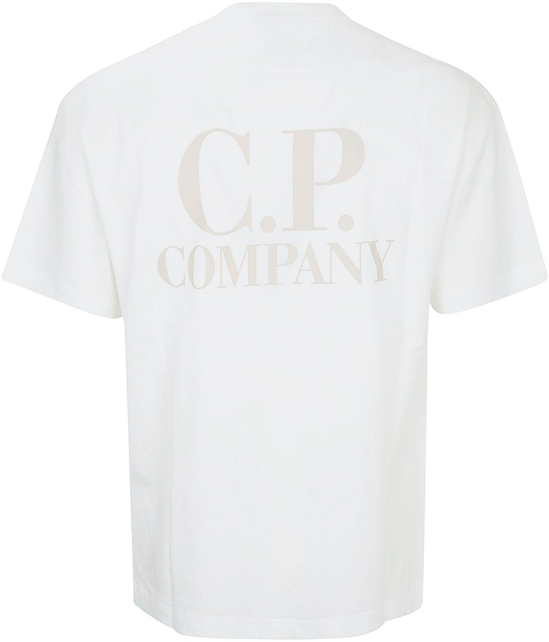 CP COMPANY 30/1 JERSEY SHORT SLEEVE LOGO T-SHIRT Wit