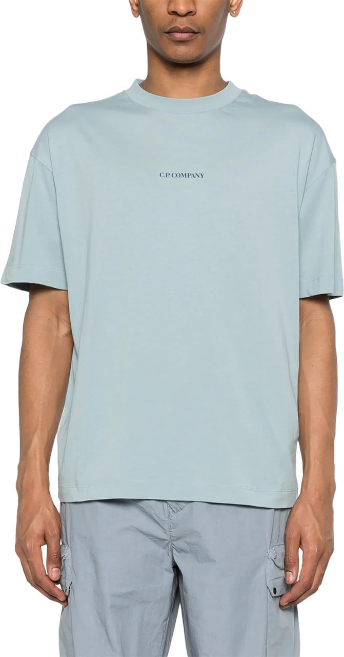 CP Company T-Shirts And Polos Silver Blue Lichtblauw