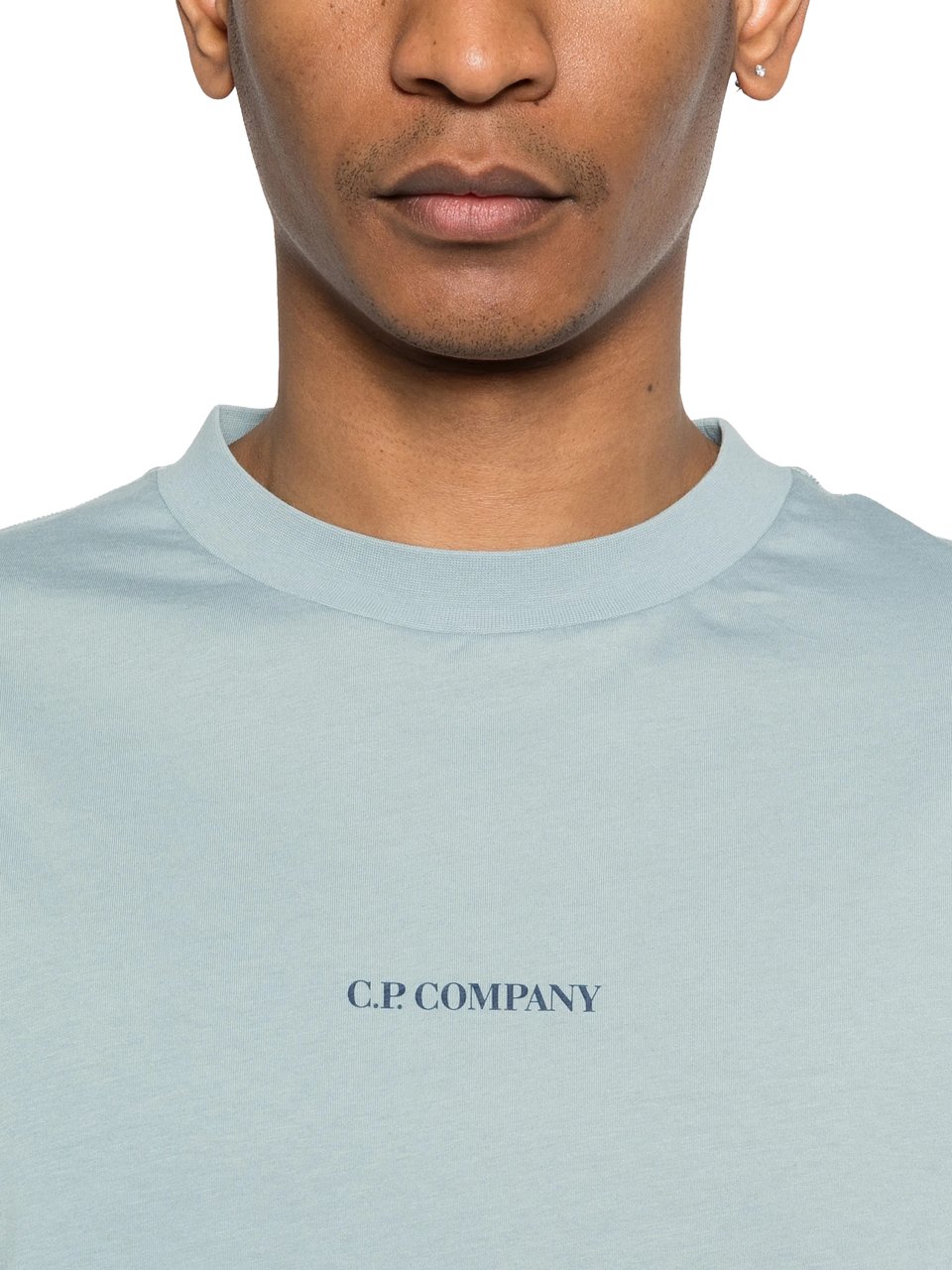 CP Company T-Shirts And Polos Silver Blue Lichtblauw