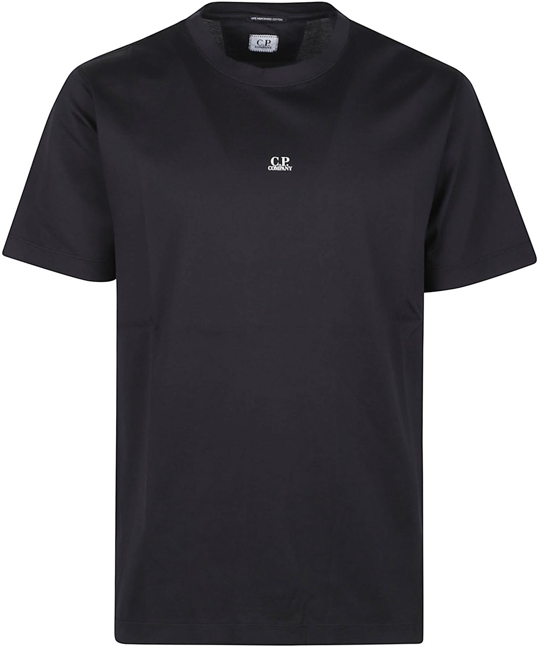 CP Company Mercerized Jersey 70/2 Gasato T-shirt Black Zwart