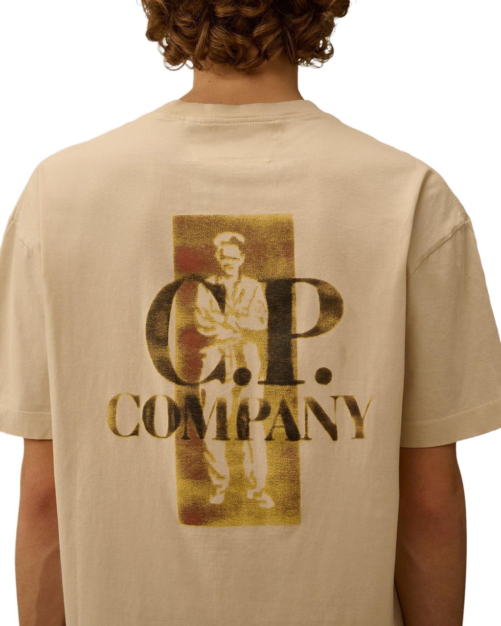 CP Company Heren T-Shirts - Short Sleeve Beige