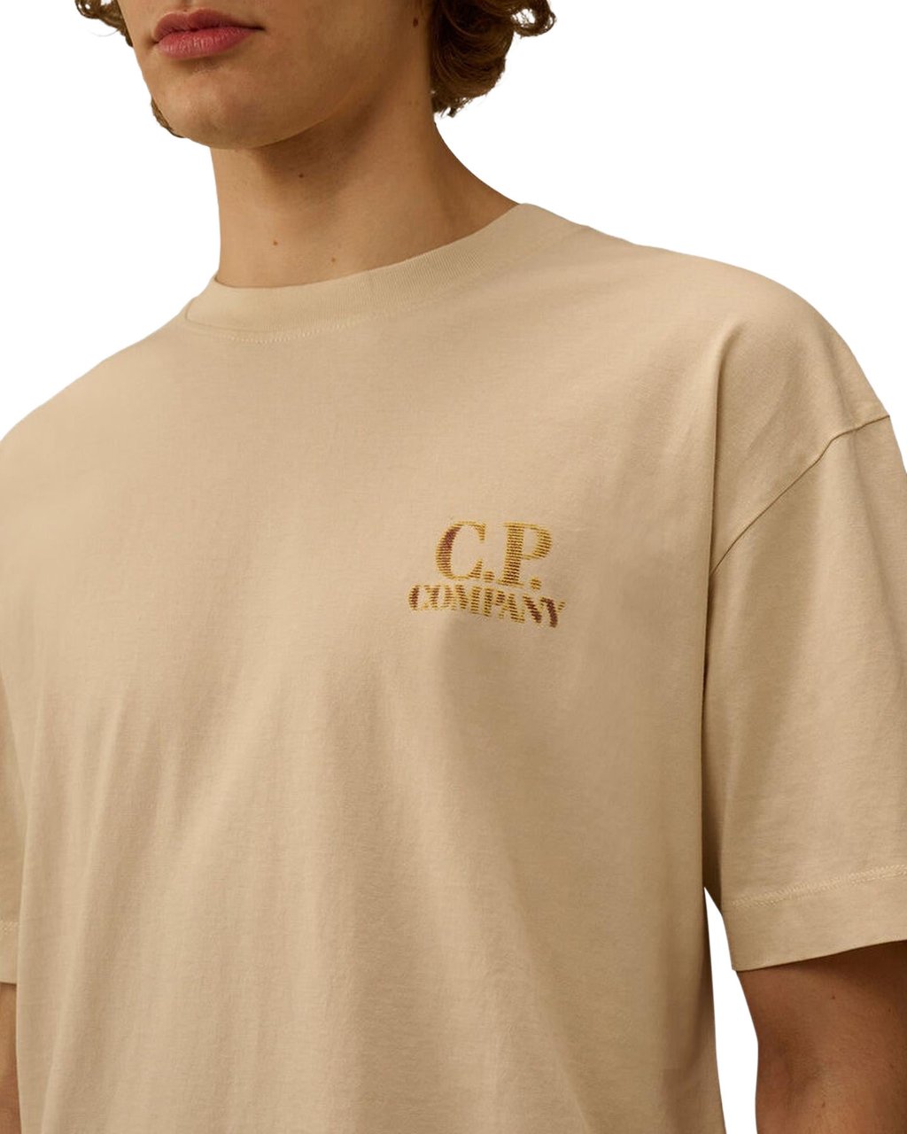 CP Company Heren T-Shirts - Short Sleeve Beige
