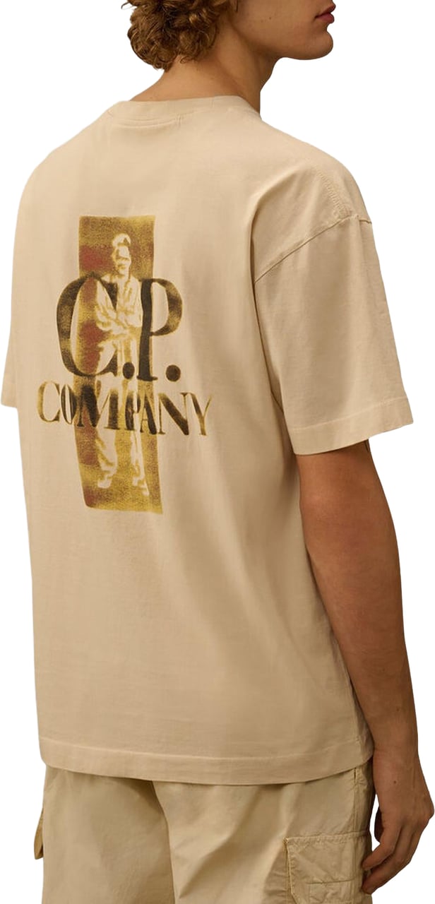 CP Company Heren T-Shirts - Short Sleeve Beige