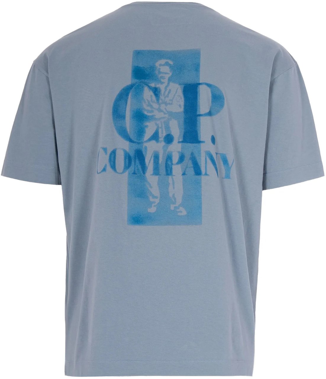 CP Company T-Shirts And Polos Silver Blue Zilver