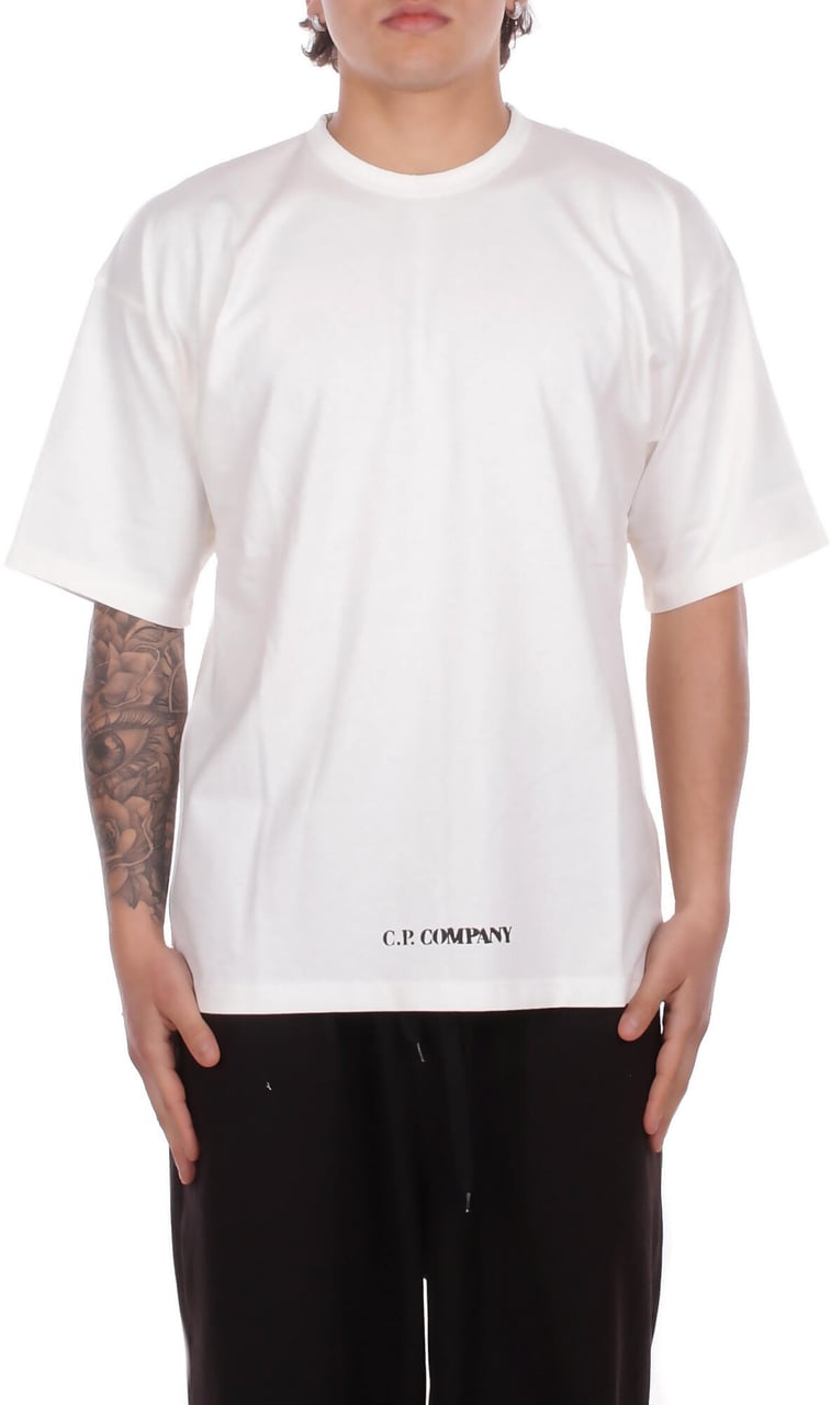 CP Company T-Shirts And Polos Gauze White Wit