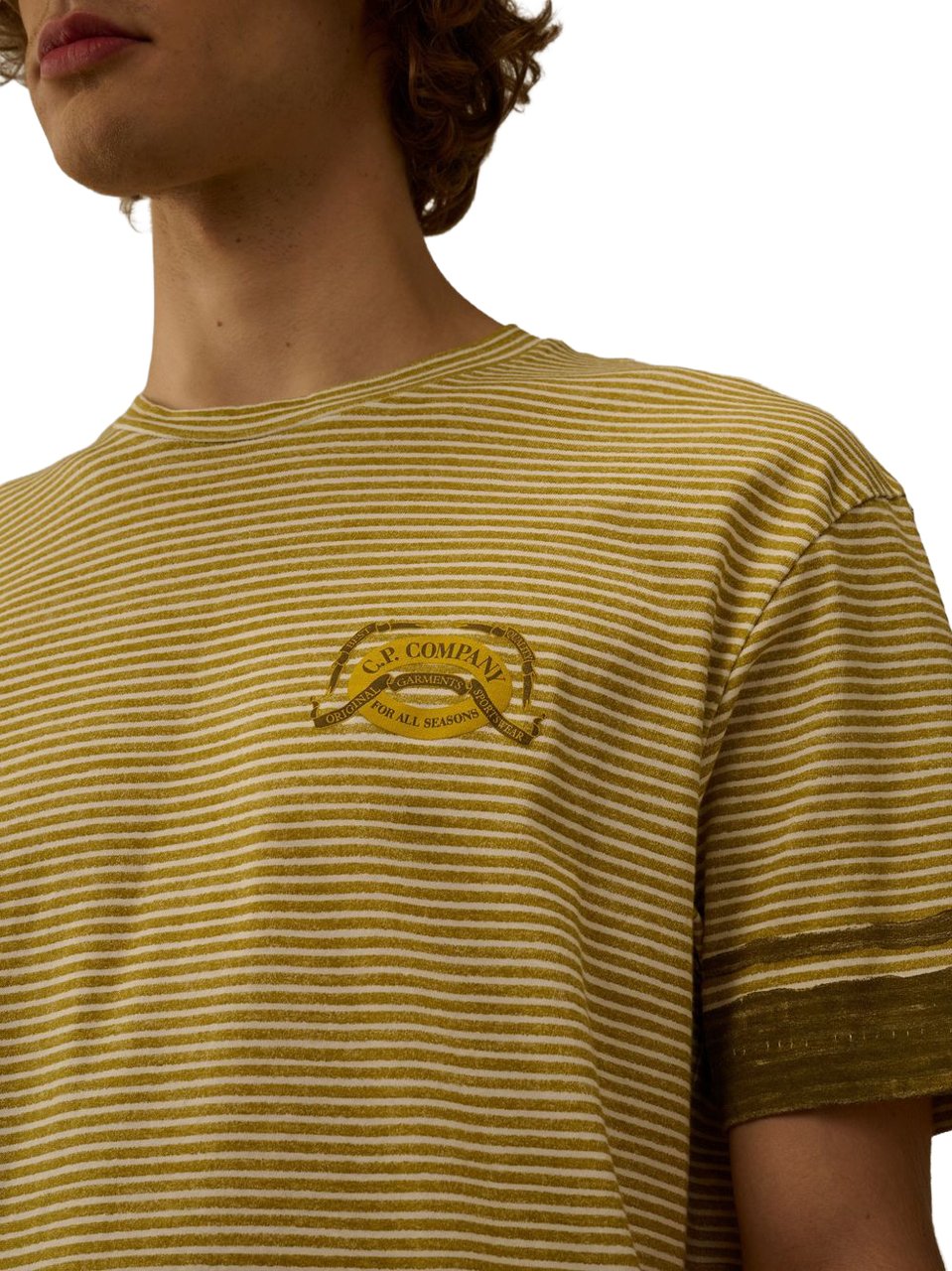 CP Company T-Shirts And Polos Yellow Geel