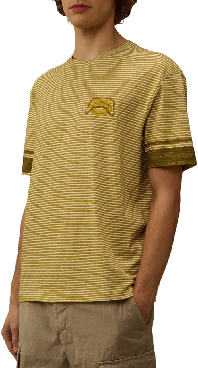 CP Company T-Shirts And Polos Yellow Geel