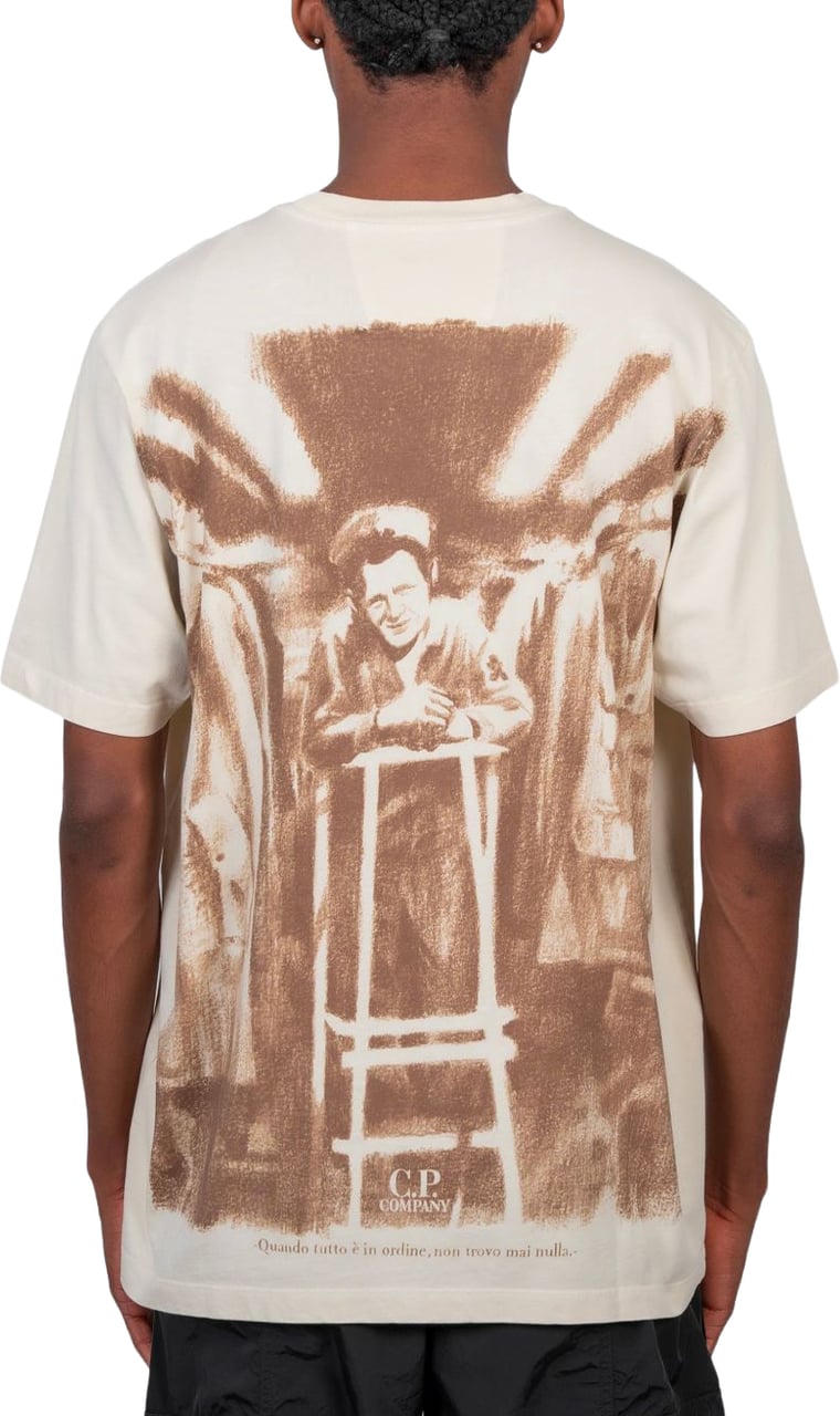 CP Company T-Shirts And Polos Beige Wit
