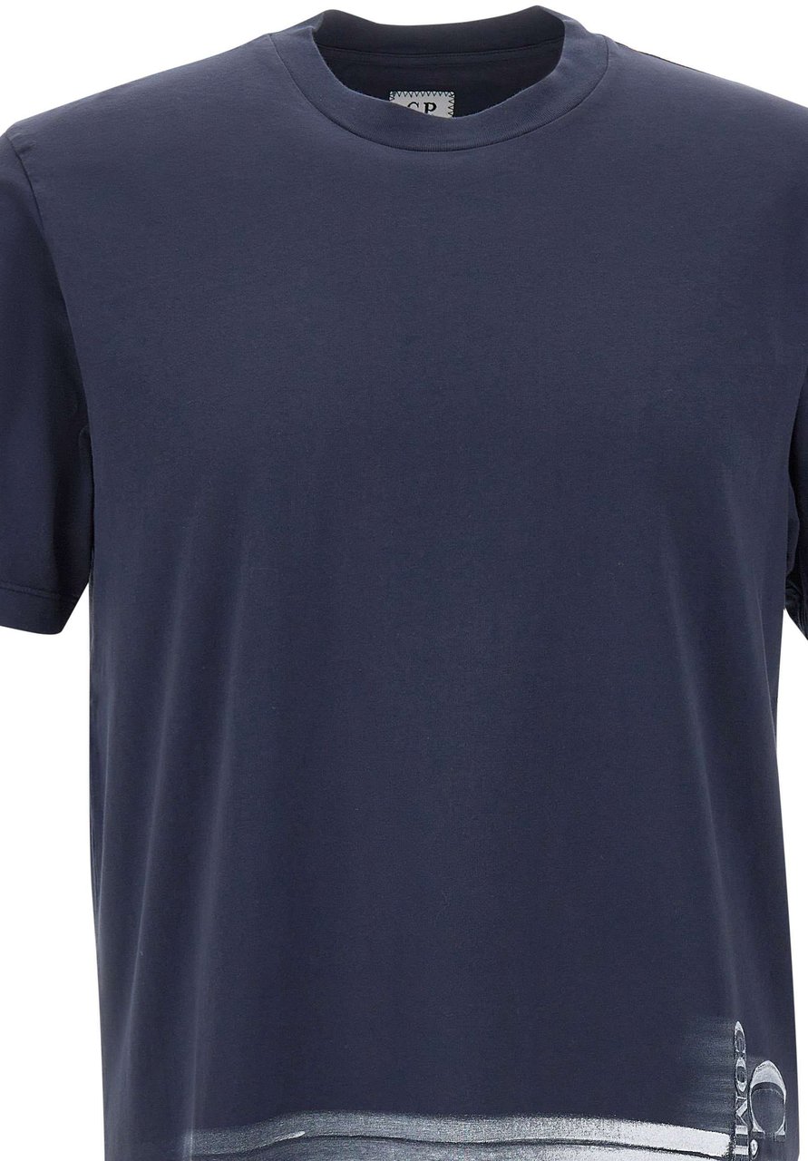 CP COMPANY T-SHIRTS SHORT SLEEVE IN JERSEY 24/1 Lichtblauw