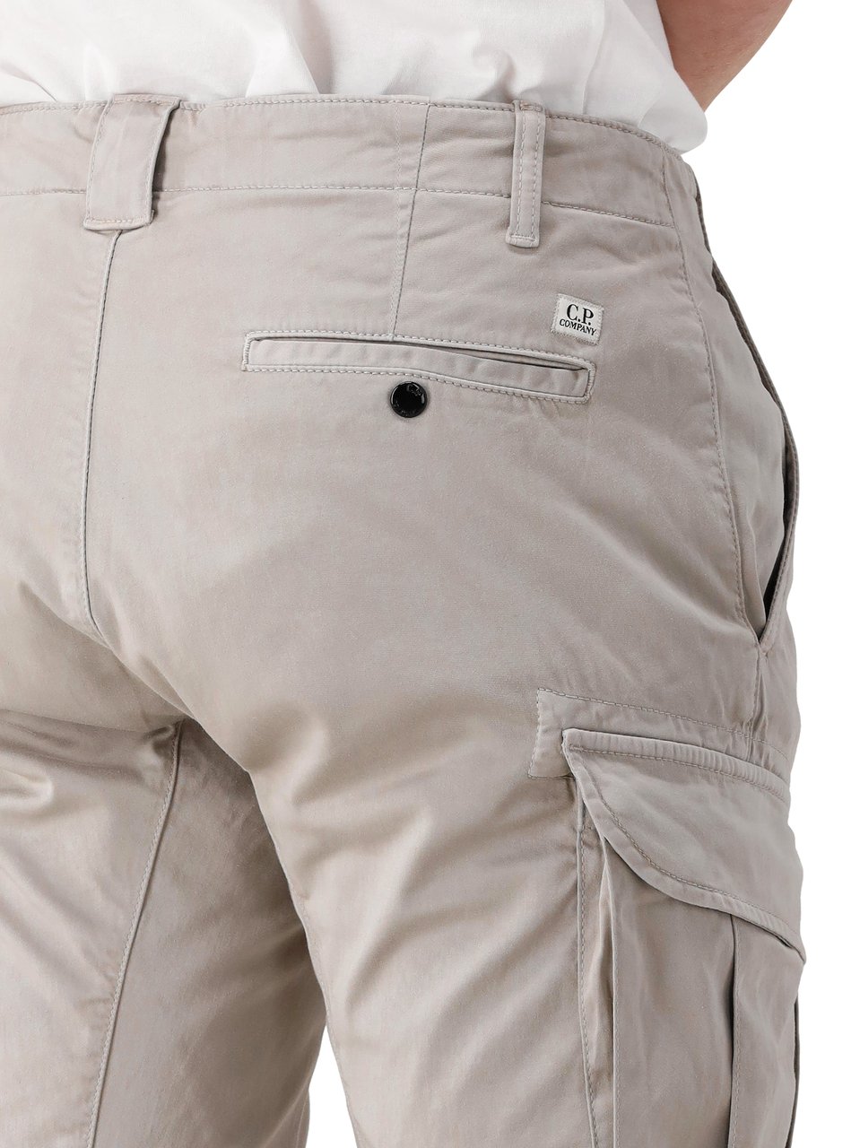 CP Company CP Company Broek Grijs Stretch Sateen Ergonomic Cargo Pants Grijs