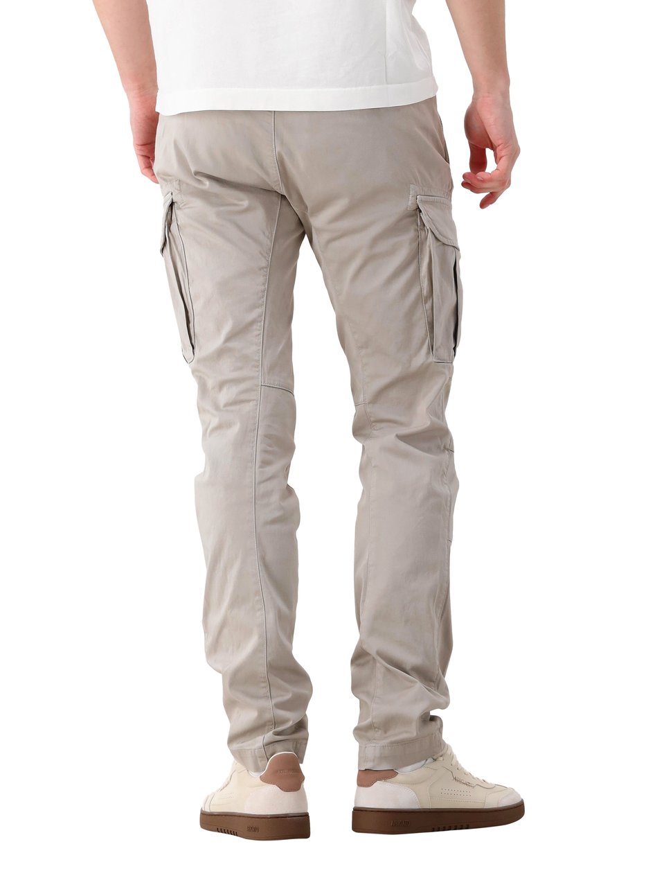 CP Company CP Company Broek Grijs Stretch Sateen Ergonomic Cargo Pants Grijs
