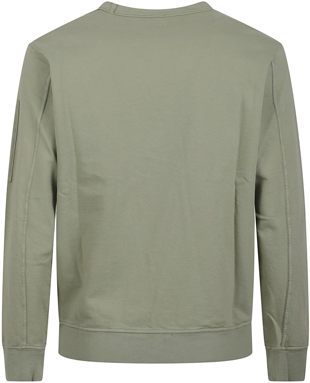 CP Company Minimalist Cotton Sweater with Zippered Pocket Detail Grijs