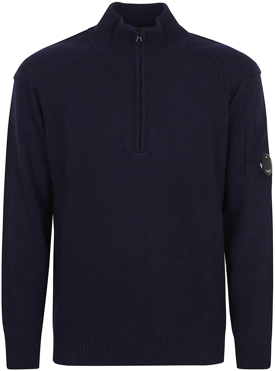 CP Company Knitwear - Polo Collar Blauw