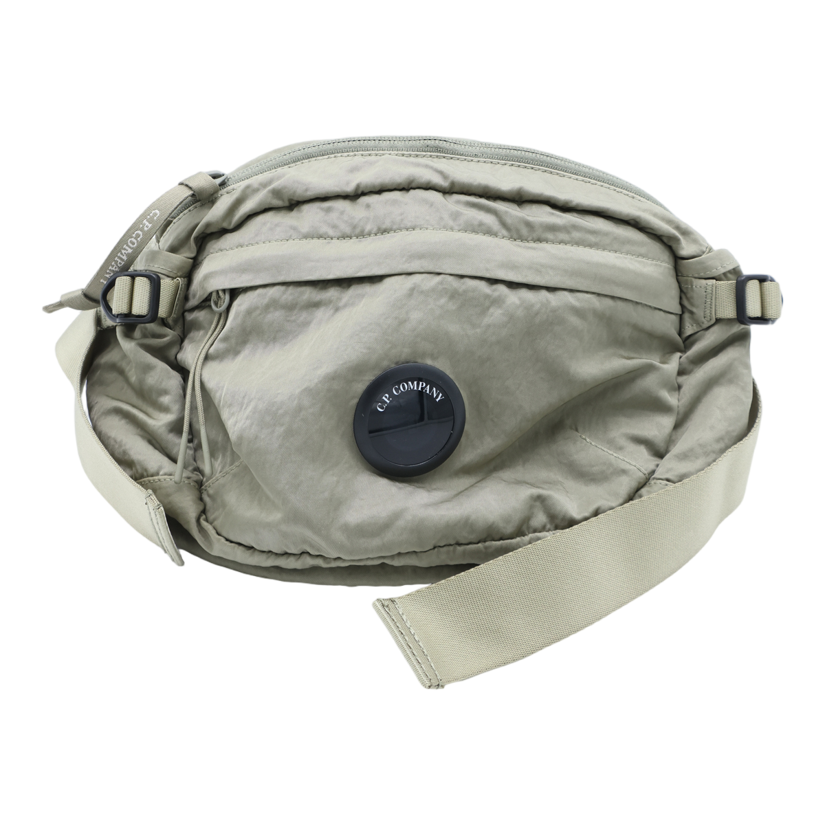 CP Company Compact Utility Waist Bag with Zippered Compartments Grijs