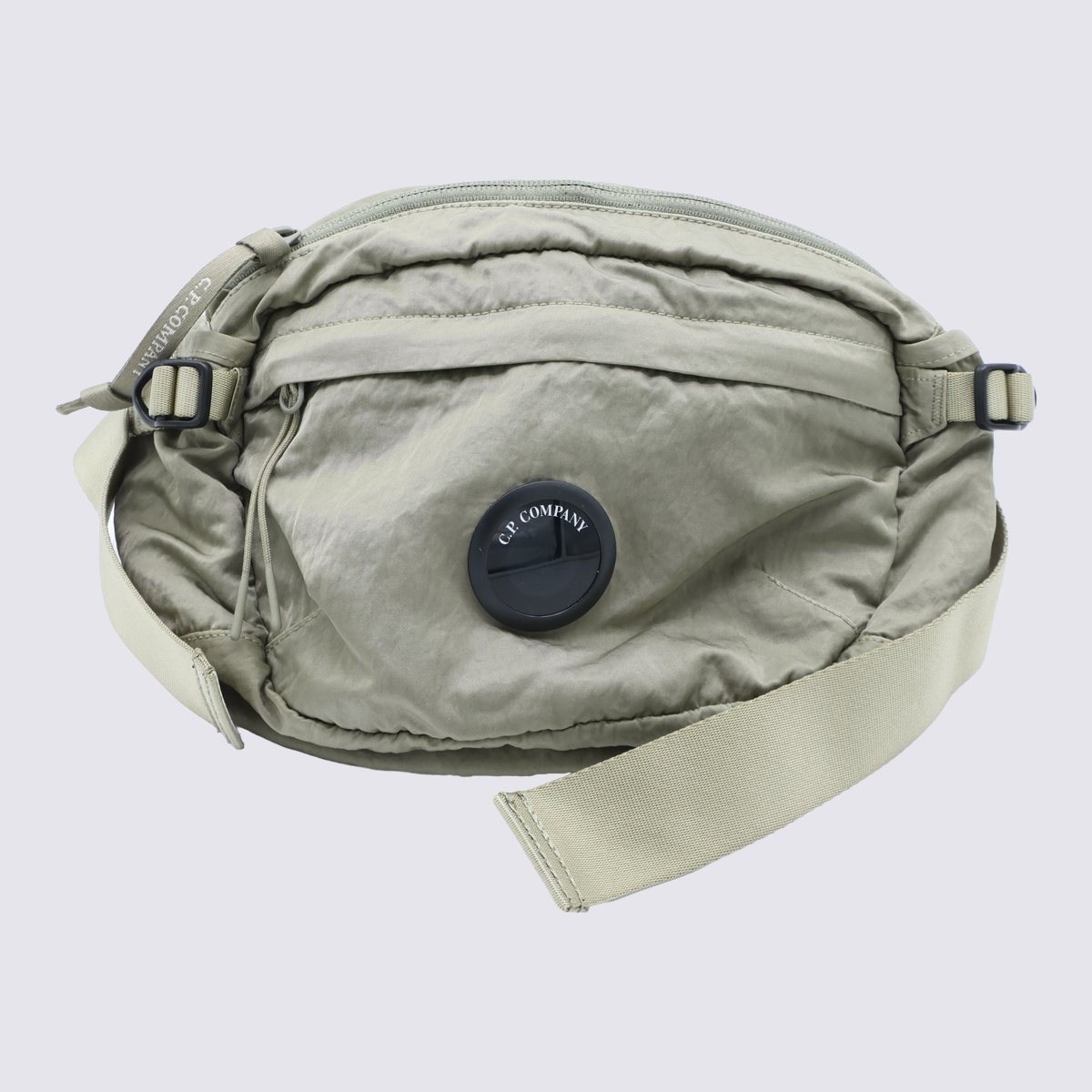 CP Company Compact Utility Waist Bag with Zippered Compartments Grijs