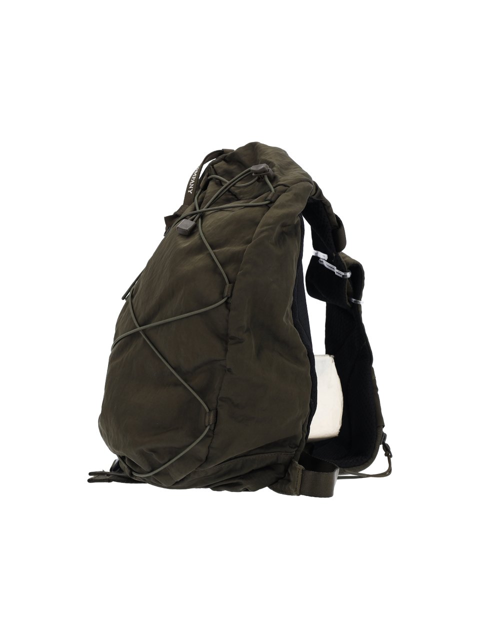CP Company Green Nylon-B Drawstring Sling Backpack Groen