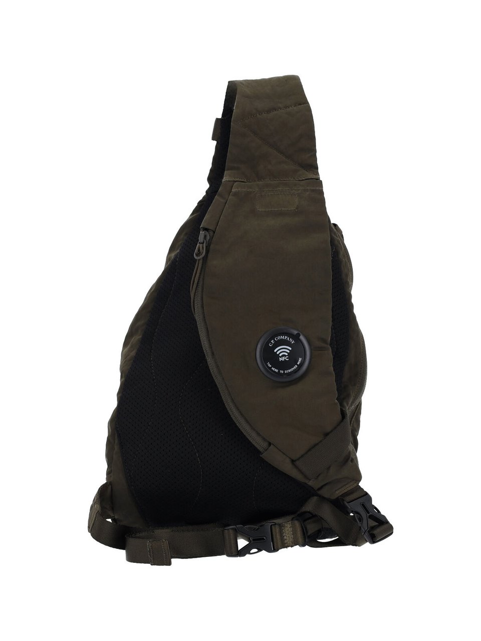 CP Company Green Nylon-B Drawstring Sling Backpack Groen