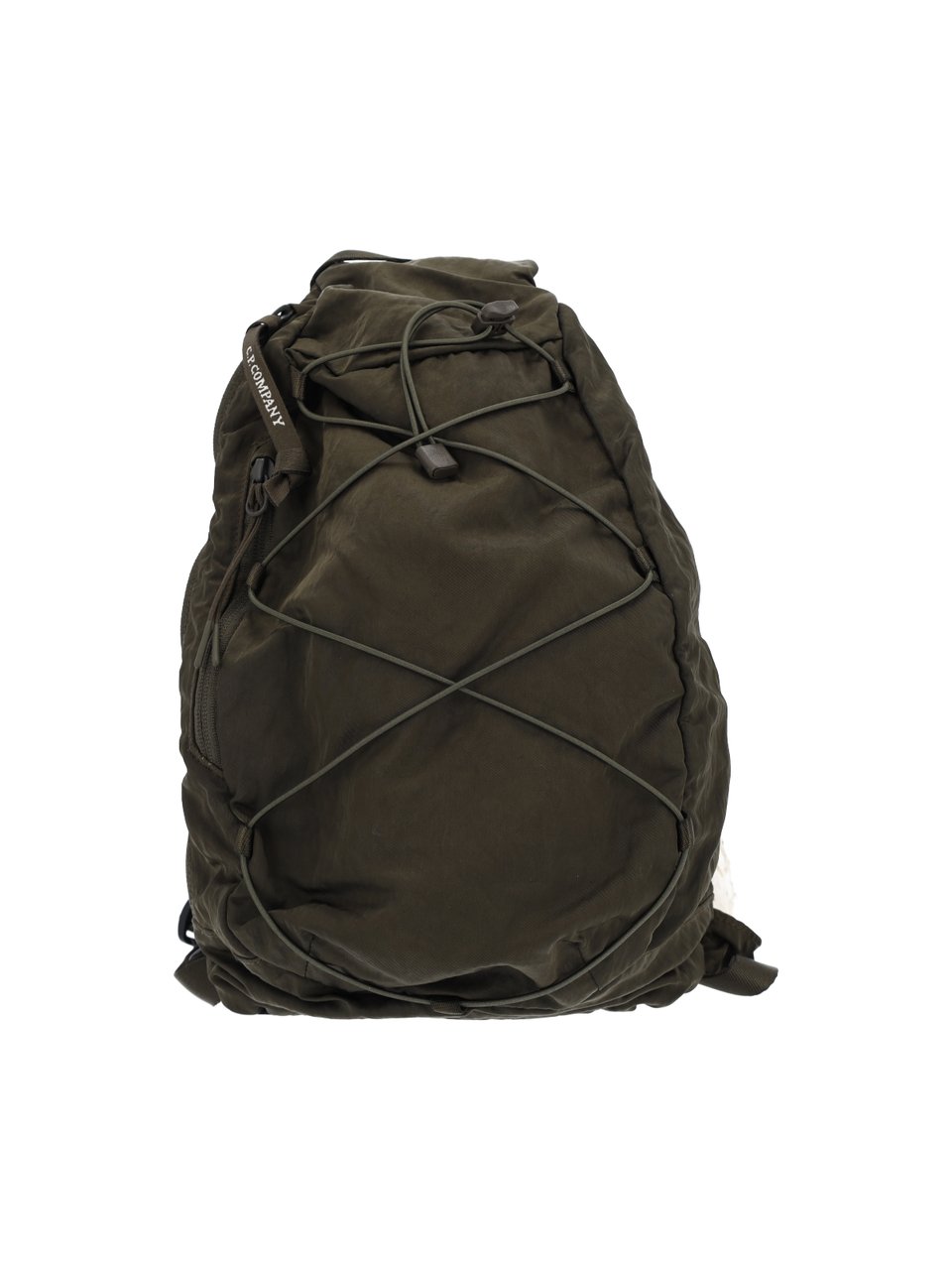 CP Company Green Nylon-B Drawstring Sling Backpack Groen