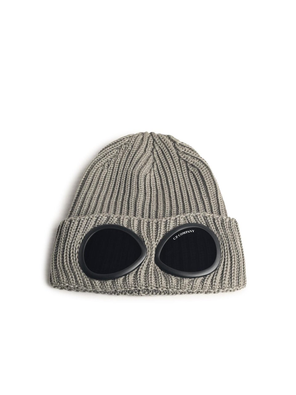 CP Company 'Goggle' Beige Wool Beanie Grijs