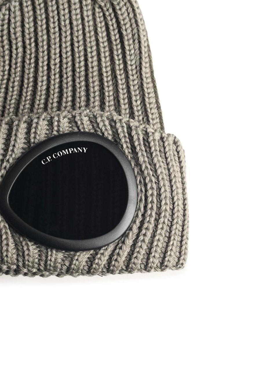 CP Company 'Goggle' Beige Wool Beanie Grijs