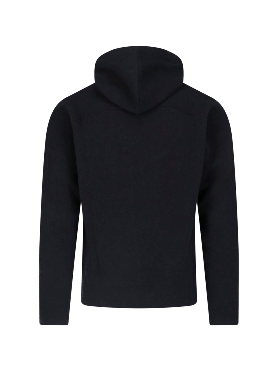 CP Company Black Wool-Blend Logo Hoodie Zwart