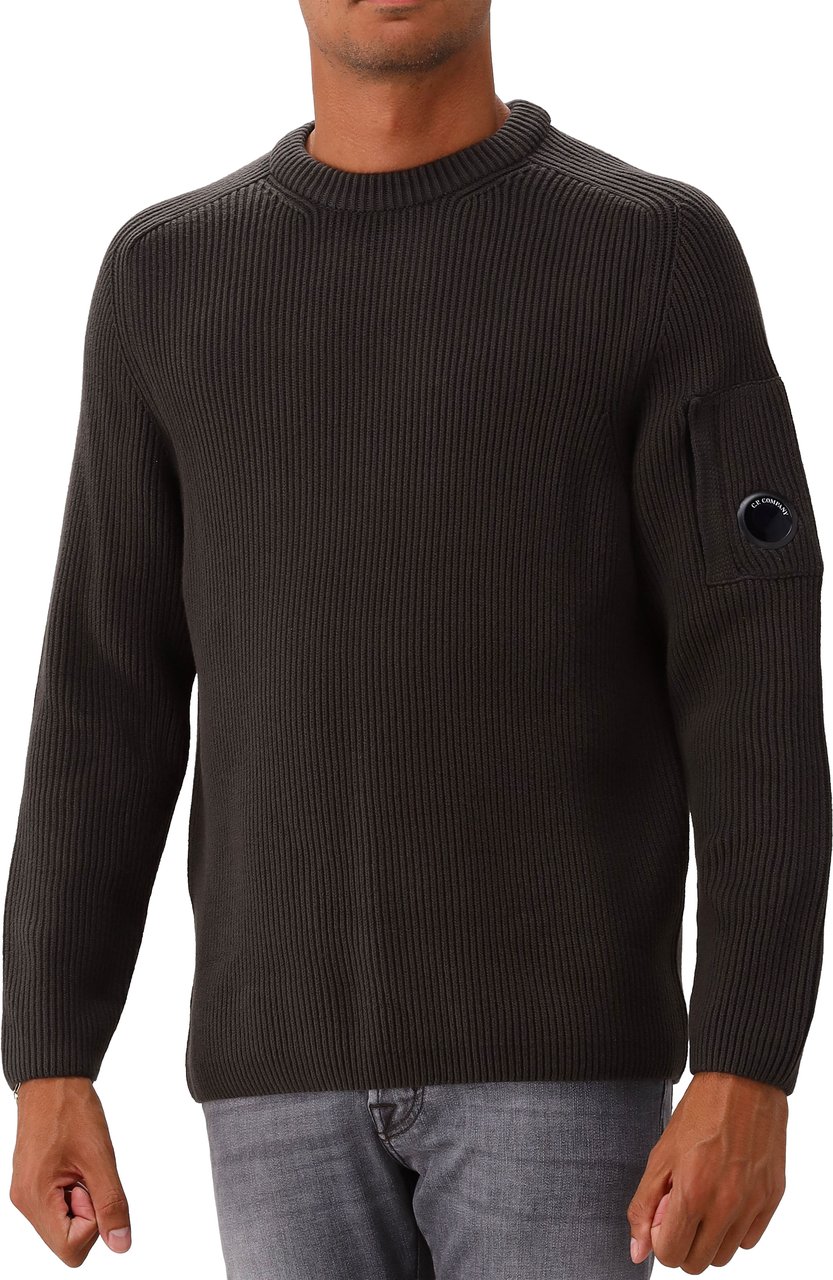 CP Company C.P. Company Gebreide Trui Grijs Full Rib Grijs