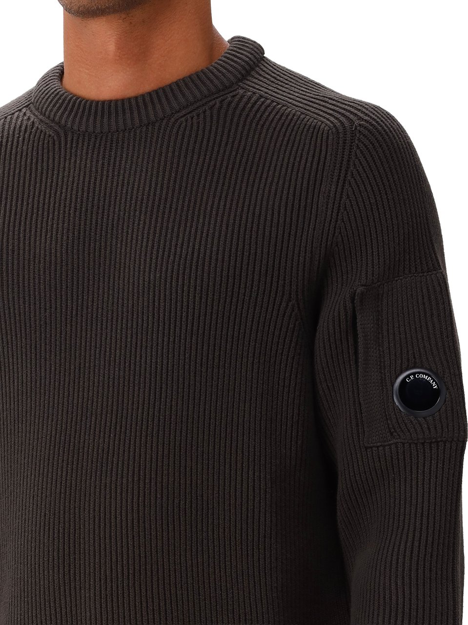 CP Company C.P. Company Gebreide Trui Grijs Full Rib Grijs