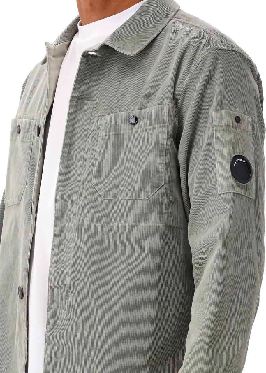 CP Company C.P. Company Overshirt Groen Corduroy Button Groen