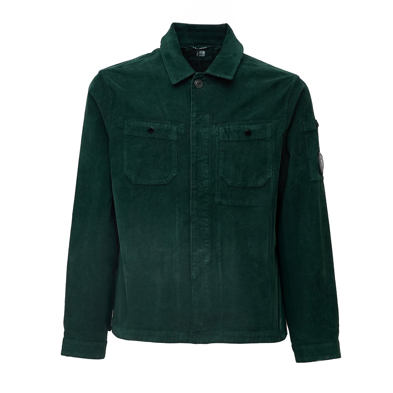 CP Company Cotton Corduroy Button Lens Overshirt Zwart