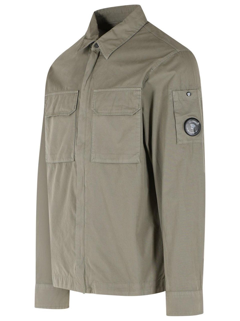 CP Company Beige Cotton Overshirt Groen