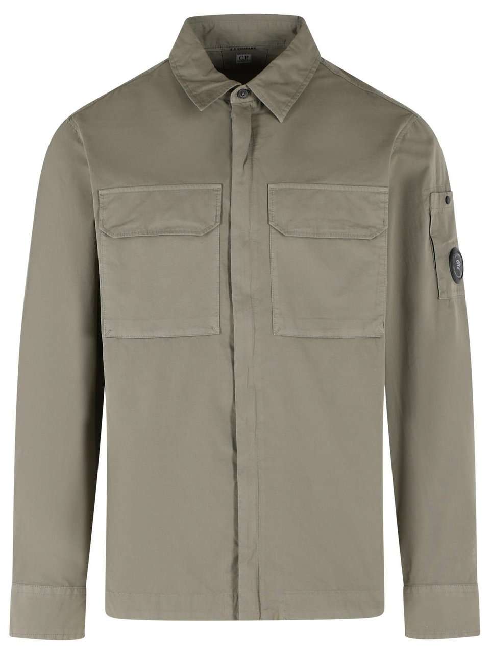 CP Company Beige Cotton Overshirt Groen