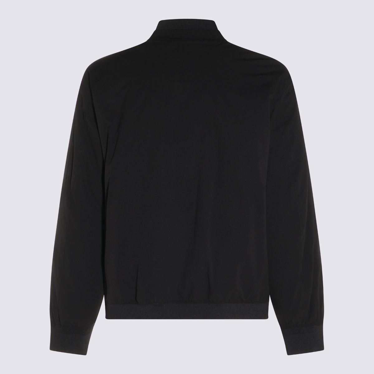 CP Company Black Jacket With Stand Collar And Zippered Details Zwart