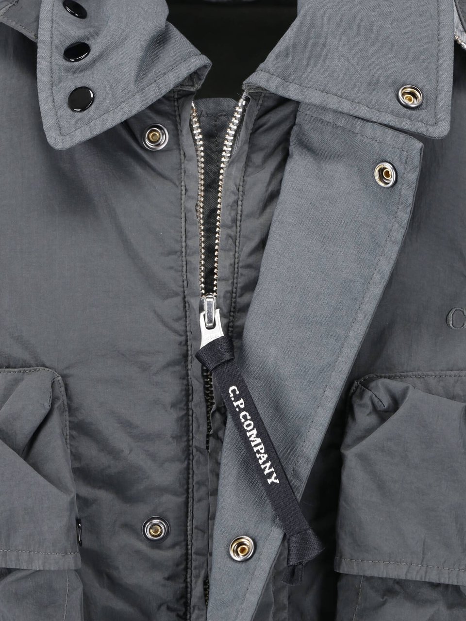 CP Company Heavy Chrome-R Jacket with Hood and Goggle Lenses Zwart