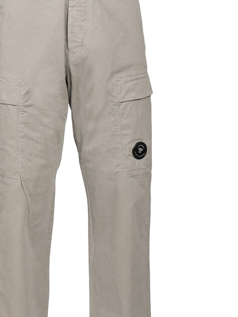 CP Company Stretch Cotton Cargo Pants With Logo Detail Grijs