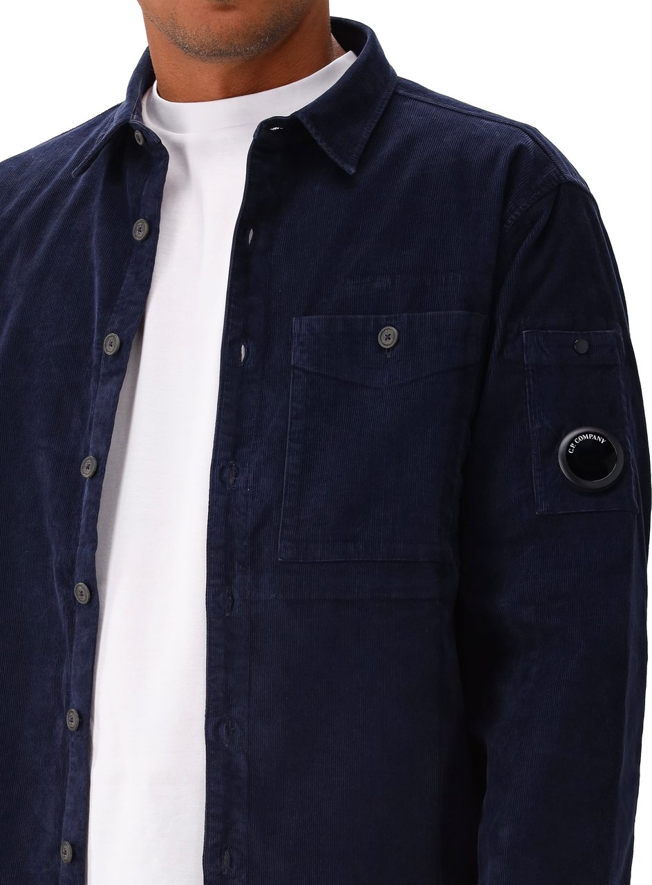 CP Company C.P. Company Overshirt Blauw Corduroy Blauw