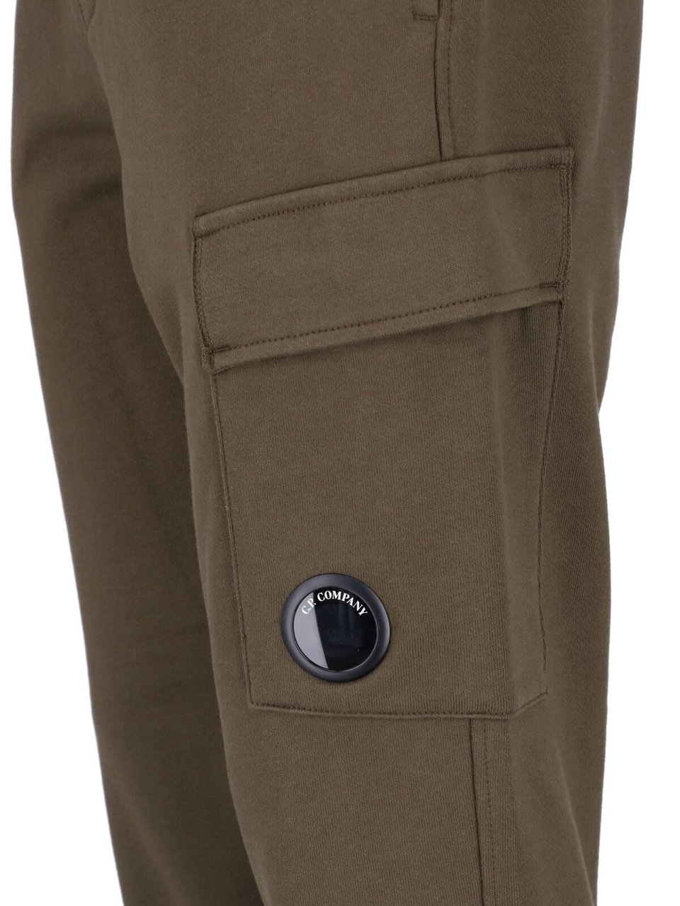 CP Company Green Diagonal Raised Cotton Sweatpants Groen