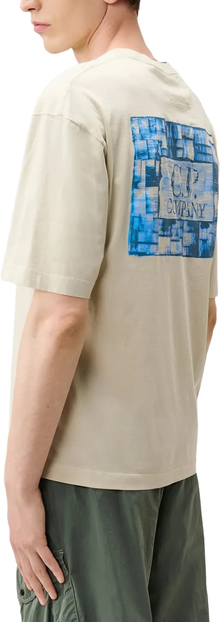 CP Company T-Shirts And Polos Silver Birch Wit