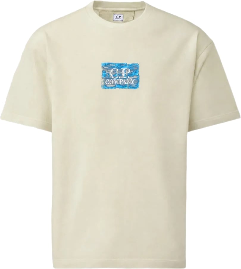 CP Company T-Shirts And Polos Silver Birch Wit