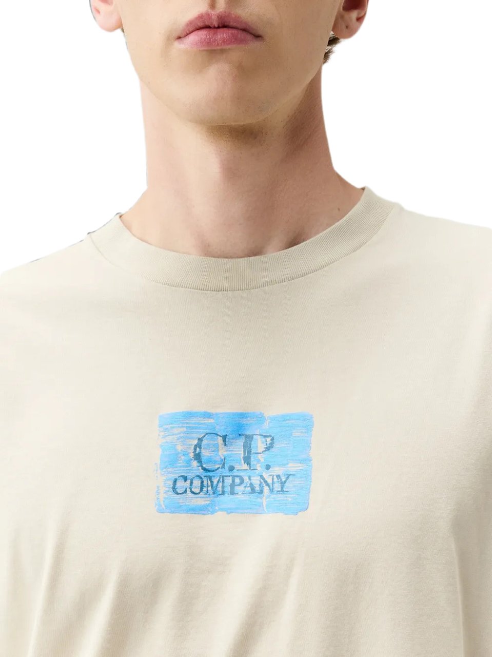 CP Company T-Shirts And Polos Silver Birch Wit