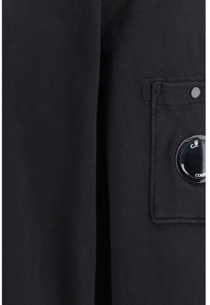 CP Company C.P. Company Black Cotton Sweatshirt Zwart